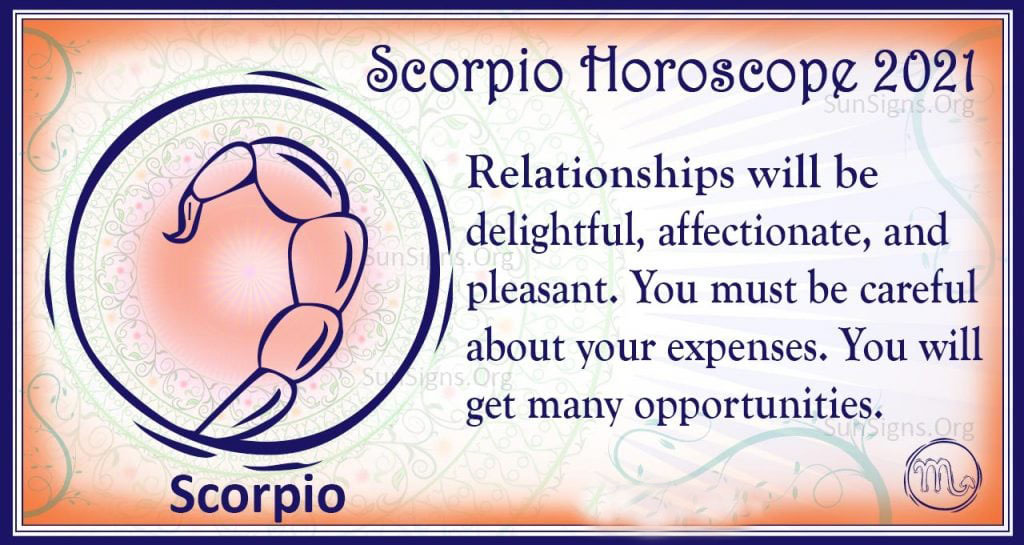 Scorpio Horoscope 2021